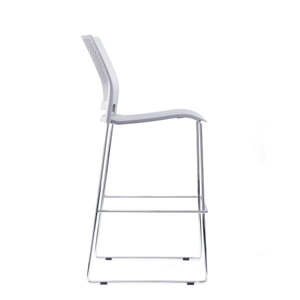 Verse Shell Skid Base Bar Stool